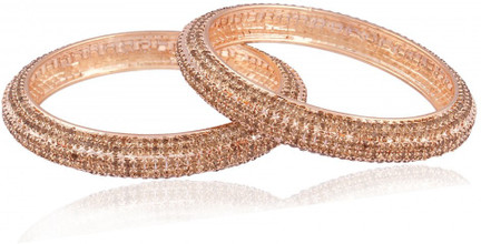 I J ewels Traditional Silver Plated Bangles for Women ADB153