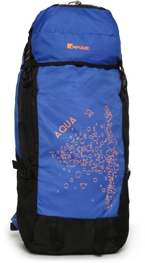 impulse unisex blue 65 litres rucksack