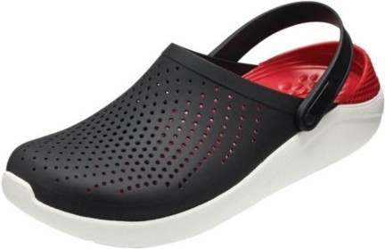 crocs literide black clog sandals