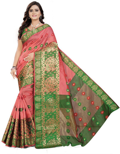 Buy Cartyshop Self Design Banarasi Silk 