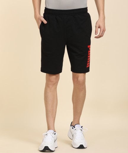 puma solid men's sports shorts