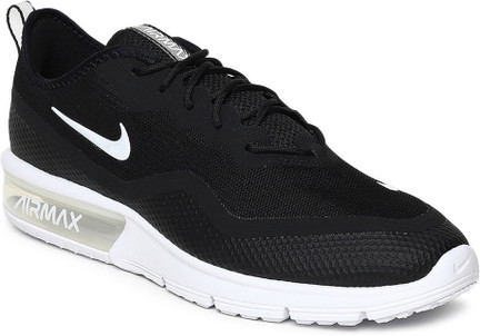 black & white air max sequent 4.5 trainers