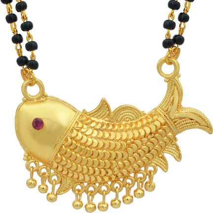 Morvi Gold Coated Alloy CZ 24KT, Fish 