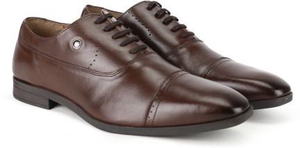 louis philippe black lace up shoes