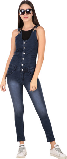 Stanvee Women Light Blue Dungaree - Buy 