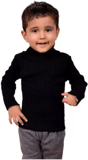 Neck Casual Boys \u0026 Girls Black Sweater 