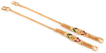 Ear Chain Gold Plated Handmade Meena 