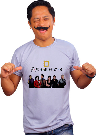 FRIENDS Printed Men Round or Crew Red T 