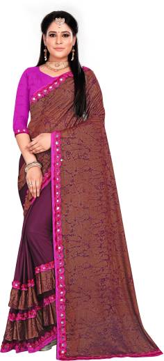 Buy Owee Self Design Banarasi Jacquard Pink Sarees Online Best Price In India Flipkart Com