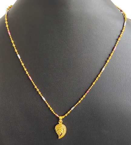 Khushal gold plated Designer leaf 