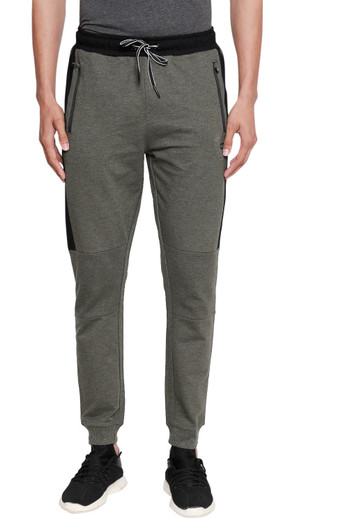 Pantaloons Solid Men Green Track Pants 