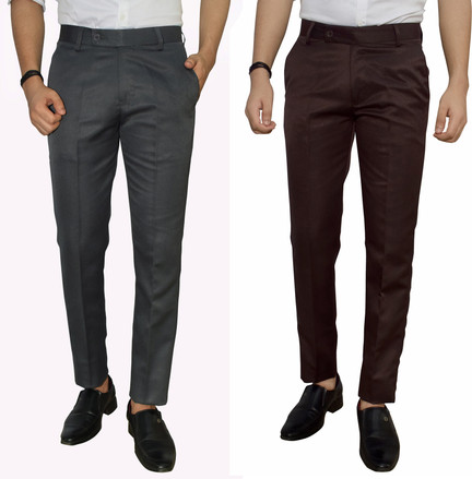 Kundan Slim Fit Men Grey, Black 