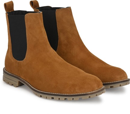 freacksters men's suede leather chelsea boots