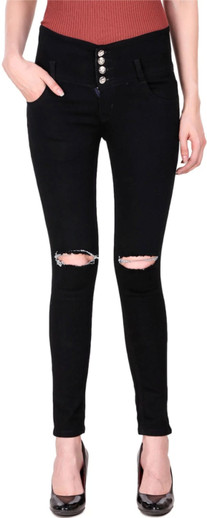 V-Girl Skinny Women Black Jeans - Buy V 