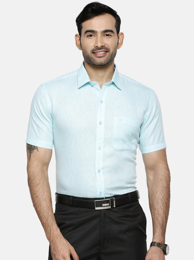 Ramraj Cotton Men Solid Formal White 