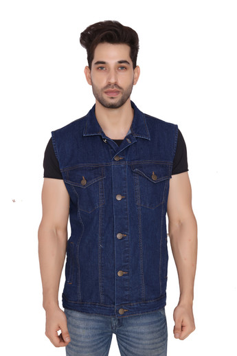 Krossstitch Half Sleeve Solid Men Denim 