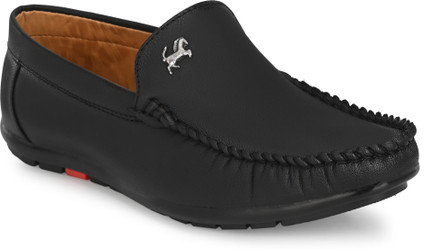 Knoos Black Synthetic Leather Casual 