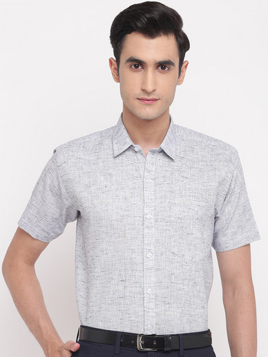ARIHANT Men Solid Formal Blue Shirt 