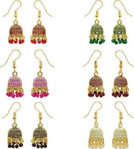 Subharpit Blue Color Silver Oxidized Jhumki Earrings for Women and Girls Subharpit Blue Color Silver Oxidized Jhumki Earrings for Women and Girls