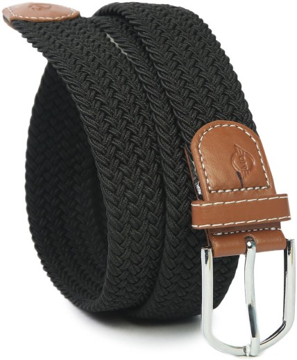 black fabric belt mens