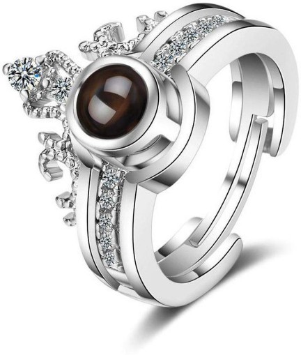 Pierre Lang Ring with Decorative Stone silver-colored-red casual look Jewelry Rings 