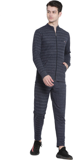 Gen X Solid Men Grey Track Pants - Buy 