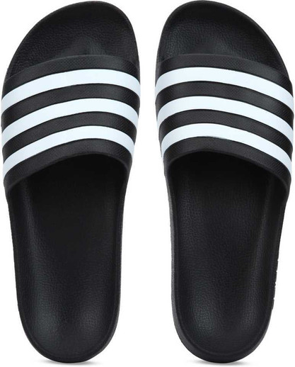 white adilette slides