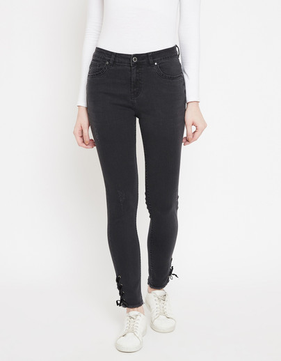 MADAME Regular Women Black Jeans - Buy 