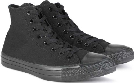 converse black ankle shoes