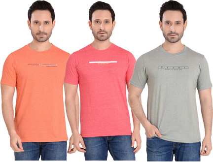 ZOVA Solid Men Round Neck Black T-Shirt 