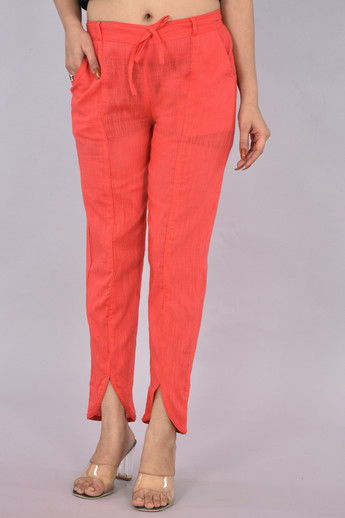 Wangle Regular Fit Women Cream Trousers 