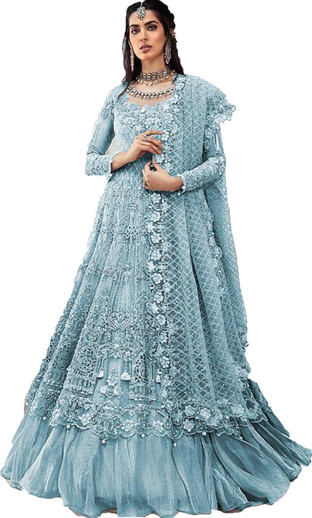 Net Embroidered Gown/Anarkali Kurta 