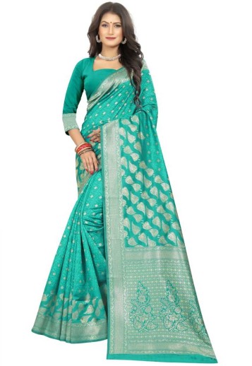 S2358 Details about   Indian Sari Saree & Blouse Traditional Green Woven Banarasi Art Silk 