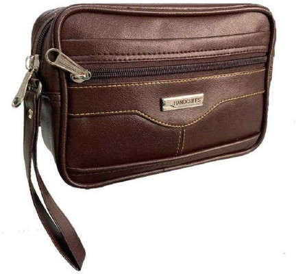 Buy HANDCUFFS Men Brown Hand-held Bag 