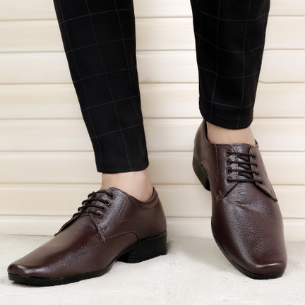 Derby Formal Black shoe Lace Up For Men 