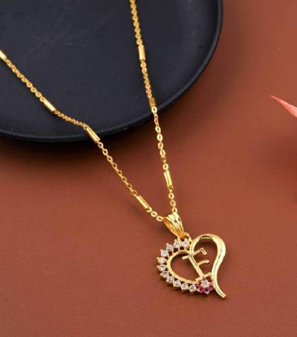 Jewel World F Letter Locket Pendants Alphabet Name Gold Plated Alloy New Model Design With 19 Inch Chain For Girls Women Gold Plated Alloy Price In India Buy Jewel World F Letter Locket