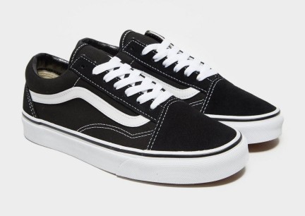 womens black vans with white stripe