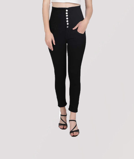 V-Girl Skinny Women Black Jeans - Buy V 
