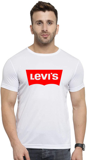 Printed Men Round Neck White T-Shirt 