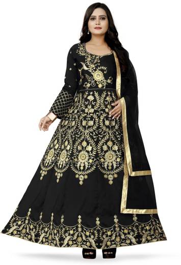 Radhey Fab Flared A Line Gown Price In India Buy Radhey Fab Flared A Line Gown Online At Flipkart Com