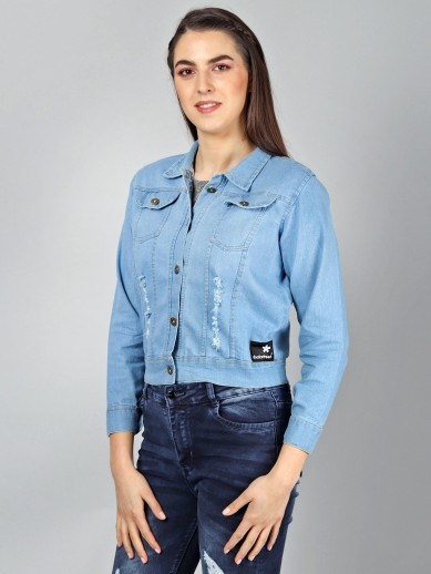 blue saint denim jacket flipkart