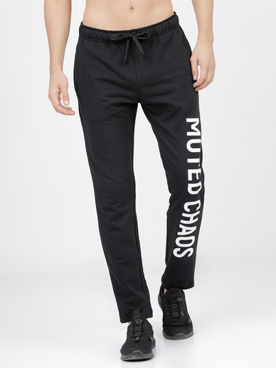 HIGHLANDER Solid Men Black Track Pants 
