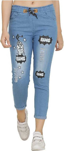 ZYMOY Jogger Fit Women Blue Jeans - Buy 