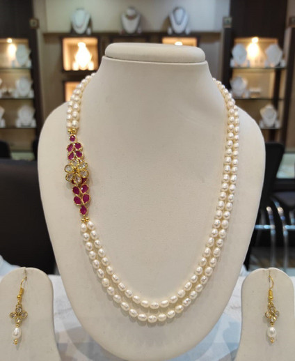 Magan Pearls And Jewels Alloy Jewel Set 