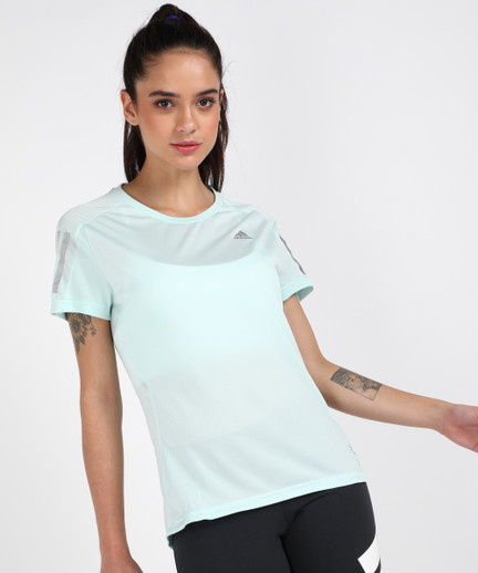 ADIDAS Self Design Women Round Neck Green T-Shirt - Buy ADIDAS Self Design  Women Round Neck Green T-Shirt Online at Best Prices in India | Flipkart.com