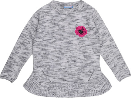 DAISY Solid Round Neck Casual Girls 