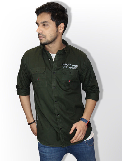 BEN MILLER Men Printed Casual Black 