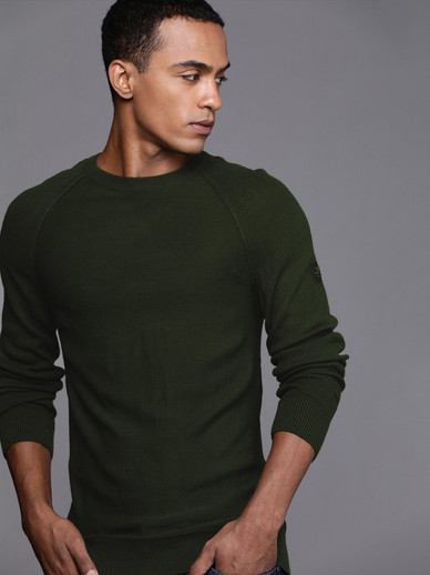 Allen Solly Solid V Neck Casual Men 