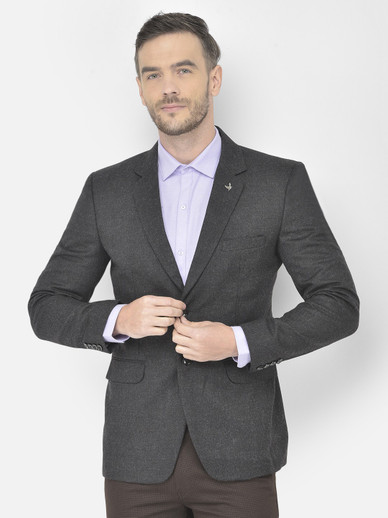 greyish black blazer