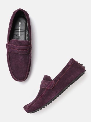 purple driving shoes